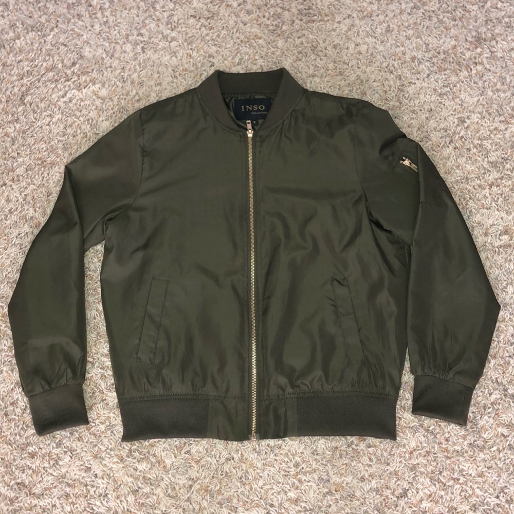 Dark green bomber jacket